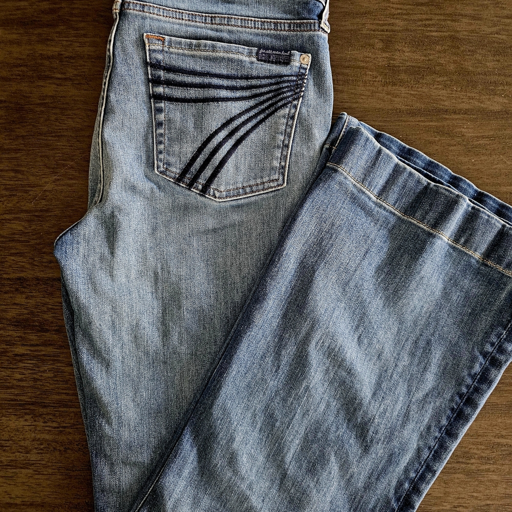 7 For All Mankind Dark Blue Denim Jeans